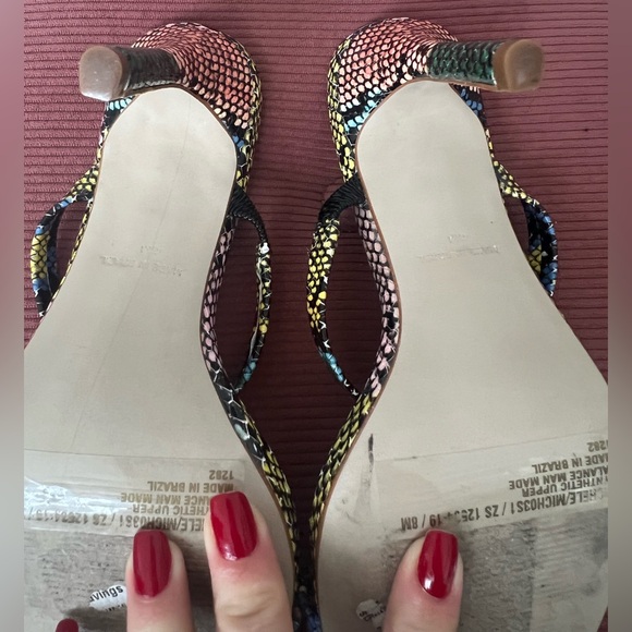 Steve Madden Colorful Snake Print Heels - Picture 4 of 6